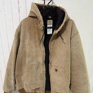 Carhartt Men's Brown Hooded Field Jacket